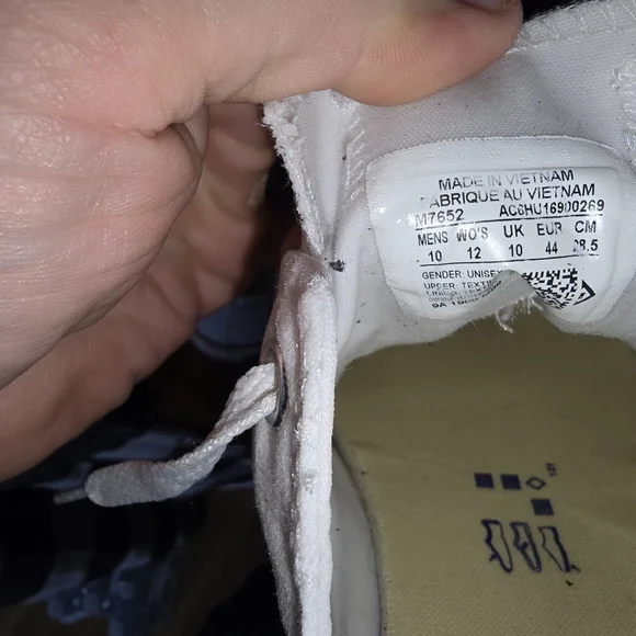 Converse White Canvas Sneakers with Rubber Toe Cap - Picture 8 of 8